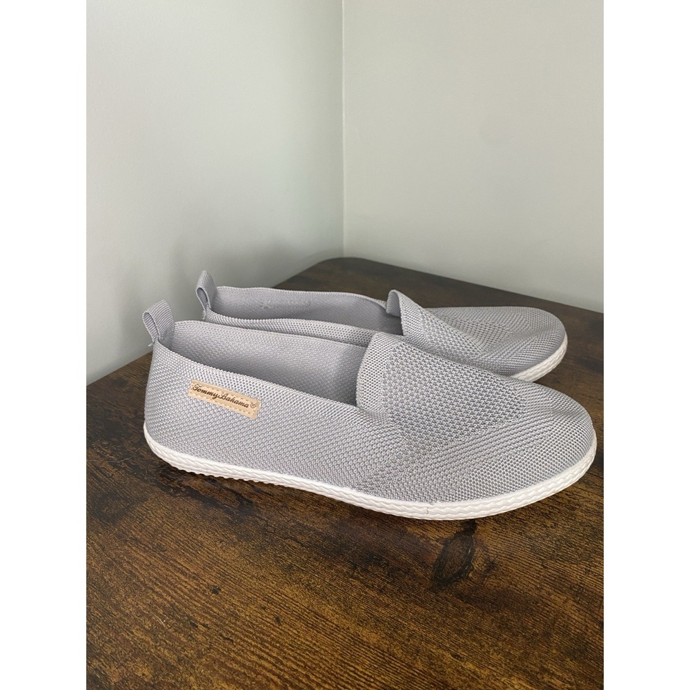 Tommy Bahama Knit Slip On Loafers Womens Size 9 Gray Mesh Boat Shoes
